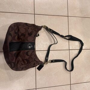 Coach Brown and Black Shoulder Bag